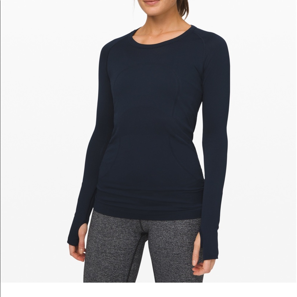 EUC lululemon swiftly true navy size 8